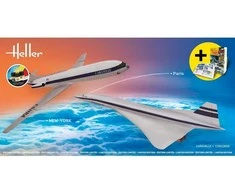 Heller Concorde ir Caravelle 1/100 dovanų rinkinys su dažais, klijais