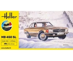 Heller Mercedes-Benz 450 SL rinkinys 1/43 su dažais ir klijais