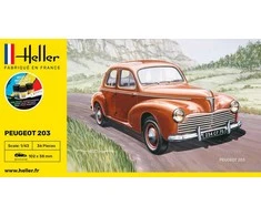 Heller Peugeot 203 surinkimo rinkinys 1:43 su dažais ir klijais