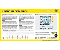 Heller Peugeot 205 Turbo Rally 1/43 surenkamas dovanų rinkinys
