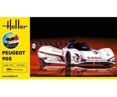 Heller Peugeot 905 1:43 dovanų rinkinys su dažais ir klijais (56110)