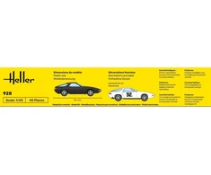 Heller Porsche 928 dovanų rinkinys 1:43 – plastikinis surenkamas su dažais