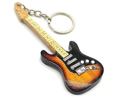 Hobilt „Deep Violetinė“ gitaros formos medinis raktų pakabukas – Ritchie Blackmore stilius