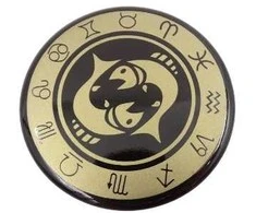 Hobilt Žuvų zodiako šaldytuvo magnetas, emaliuotas metalas, 6 cm – puiki dovana