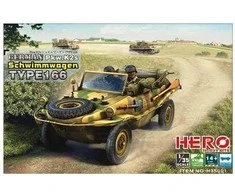 Hobilt Vokiečių amfibija Schwimmwagen Type 166, 1/35 plastikinis rinkinys