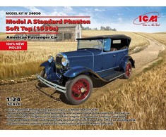 ICM Ford Model A Standard Phaeton 1/24, 1930-ieji – plastiko surinkimo rinkinys