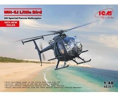 ICM MH-6J Little Bird JAV pajėgų sraigtasparnio modelis 1/48