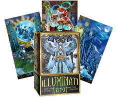 Lo Scarabeo Illuminati taro kortos – naujas leidimas, auksuotos briaunos, knygelė