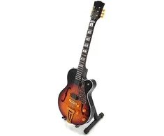 Indominiguitars Mini gitara „Rock’n’Roll“, 1:4, rankų darbo raudonmedžio su stovu