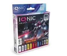 Ionic Smart Colors IONIC akrilinių dažų rinkinys mecha miniatiūroms – klasikinės spalvos 12 vnt.