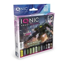 Ionic Smart Colors IONIC akrilinių dažų rinkinys miniatiūroms – mecha žaliai šarvuotei 12 vnt.