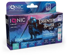 Ionic Smart Colors IONIC Essential Blues akrilinių dažų rinkinys – 6 mėlyni tonai miniatiūroms