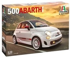 Italeri Fiat 500 Abarth 2008 1/24 plastikinis surinkimo rinkinys