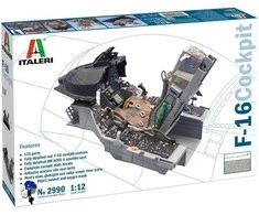 Italeri Lockheed Martin F-16 kokpito rinkinys 1/12, plastikas