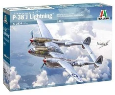 Italeri Lockheed P-38J Lightning 1/48 plastikinis lėktuvas, surinkimo rinkinys