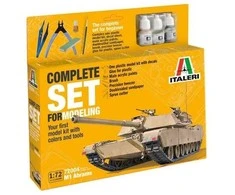 Italeri M1 Abrams tanko 1/72 dovanų rinkinys su dažais ir klijais (72004)