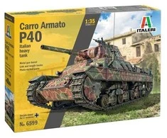 Italeri P.40 itališkas tankas 1/35 plastikinis surenkamas modelis