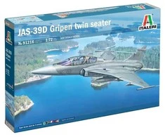 Italeri Saab JAS-39D Gripen dvivietis lėktuvas 1/72 plastikinis rinkinys
