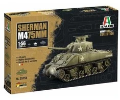 Italeri Sherman M4 75mm 1/56 plastikinis surenkamas tanko modelis