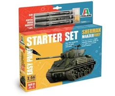 Italeri Sherman M4A3E8 „Fury“ tanko surinkimo rinkinys su dažais ir įrankiais 1/56