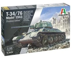 Italeri T-34/76 1943 Early Premium, 1/35 plastikinis surenkamas tanko rinkinys