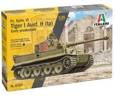 Italeri Tiger I Ausf.E ankstyvasis tankas 1/35 surenkamas modelis
