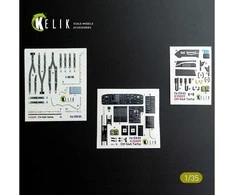 Kelik 3D interjero dekolės Sikorsky S-64 Skycrane CH-54A 1/35 ICM