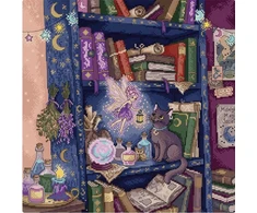 Letistitch Siuvinėjimo kryželiu rinkinys „Stebuklingoji lentyna“ 29x29 cm