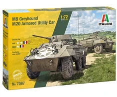 M8 Greyhound / M20 šarvuočio plastikinis modelis 1/72 Italeri