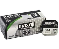 Maxell 344 SR1136SW sidabro oksido laikrodžių baterijos, 10 vnt.