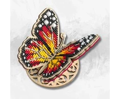 Medinis karoliukų siuvinėjimo rinkinys „Ryškus drugelis“ – Wonderland Crafts