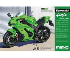 Meng Model Kawasaki Ninja ZX-10RR plastikinis motociklo modelis 1/9, surenkamas