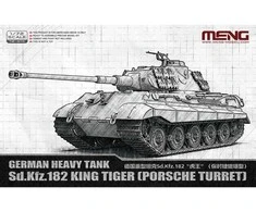 Meng Model Meng vokiškas sunkus tankas King Tiger Porsche, 1/72 plastikinis