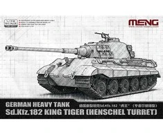 Meng Model Vokiečių sunkusis tankas King Tiger 1/72, plastikinis modelis