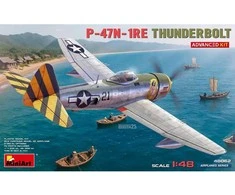 Miniart P-47N-1RE Thunderbolt lėktuvas, plastikinis 1/48 rinkinys