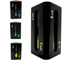 Mirtop 3-in-1 smėlio laikmatis 1–3–5 min, juodas MDF kubas, modernus interjerui