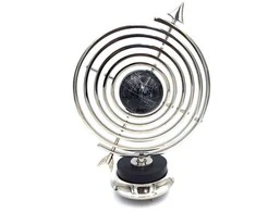 Mirtop Aliumininė sferinė astrolabija su gaubliu, 44,5 cm – retro dekoras, puiki dovana