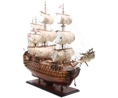 Mirtop HMS Victory burlaivio modelis 97 cm – rankų darbo laivo dekoracija