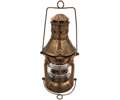 Mirtop Jūrinė retro aliejinė lempa – senovinis žalvaris, 34 cm