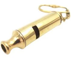 Mirtop Žalvarinis švilpukas su karabinu – raktų pakabukas, auksinis, žygiams ir dresūrai