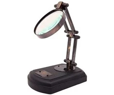 Mirtop Reguliuojamas retro didinamasis stiklas su mediniu pagrindu, 3,5x