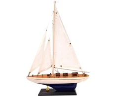 Mirtop Medinis burlaivio modelis 42 cm – jūrinė interjero dekoracija, dovana
