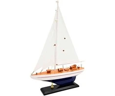 Mirtop Medinis burlaivio modelis 42 cm – jūrinė interjero dekoracija, dovana