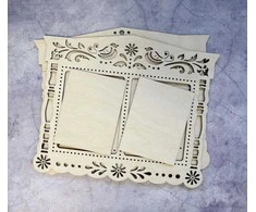 MP Studia Dvigubas medinis nuotraukų rėmelis „Paveikslas“ 31x25 ir 10x13 cm