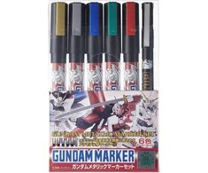 Mr Hobby Mr.Hobby Gundam Metallic Marker metalinių žymeklių rinkinys GMS-121