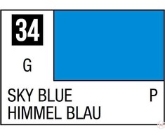 Mr Hobby Mr.Hobby Mr.Color C-034 Sky Mėlyna nitro dažai, 10 ml