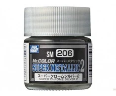 Mr Hobby Mr.Hobby Super Metallic II SM-206 Super Chrome Sidabrinis nitro dažai, 10 ml