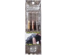 Mr Hobby Mr.Hobby Weathering Liner MUD sendinimo rinkinys, 3 spalvos, PP-202