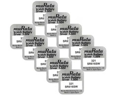 Murata 321 SR616SW laikrodžių baterijos 1,55V, 10 vnt. rinkinys