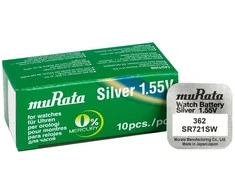 Murata 362 SR721SW sidabro oksido laikrodžių baterijos, 10 vnt.